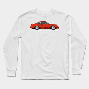 supercar 911 carrera rs turbo 1972 side red Long Sleeve T-Shirt